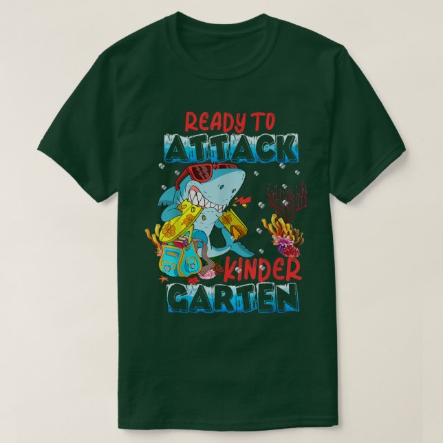 T-shirt Prêt À Attaquer Le Jardin D'Enfants Retour À L'Éco (Design devant)