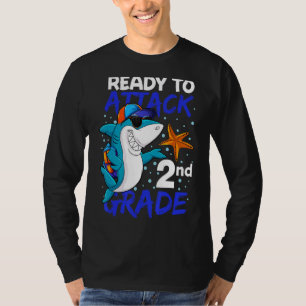 T-shirt Prêt À Attaquer Le Requin Cool De 2E Année À Scho