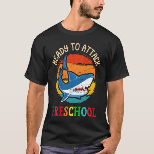T-shirt Prêt à attaquer le requin d'âge préscolaire d'abor