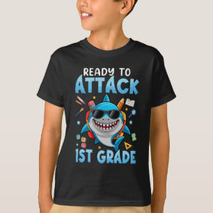 T-shirt Prêt À Attaquer Le Requin De 1Ere Année Premier Jo