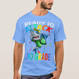 T-shirt Prêt À Attaquer Le Requin De 2E Année De Retour À