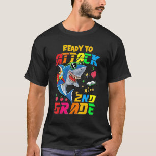 T-shirt Prêt À Attaquer Le Requin De 2E Année Retour Au Th