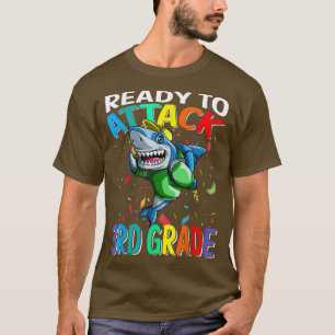 T-shirt Prêt À Attaquer Le Requin De 3E Année De Retour À
