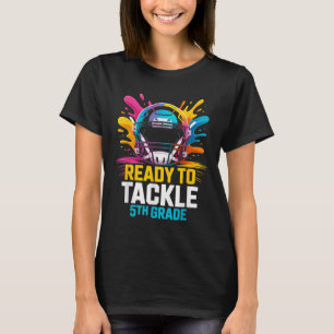T-shirt Prêt à attaquer les enfants de football de 5e anné