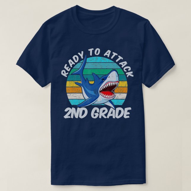 T-shirt Prêt À Attaquer Les Garçons De 2E Année À L'École  (Design devant)