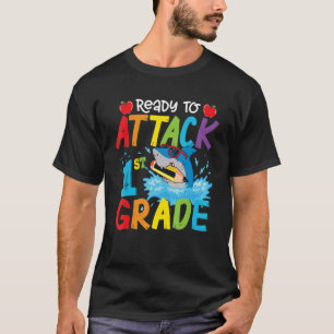 T-shirt Prêt À Attaquer Les Garçons De Requin De 1Ère Anné