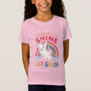 T-Shirt Prêt à briller la licorne de 1ère année
