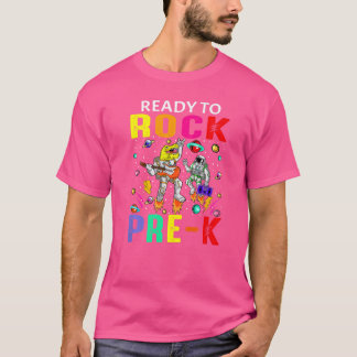 T-shirt Prêt À Déplacer L'Astronaute Dinosaure Pré-K