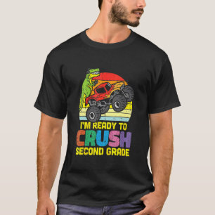 T-shirt Prêt à écraser 2e Classe Dino Monster Truck Back S