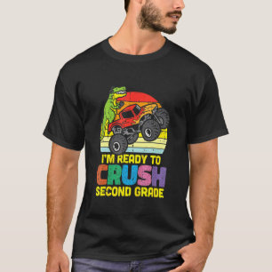T-shirt Prêt à écraser 2e Classe Dino Monster Truck Back S
