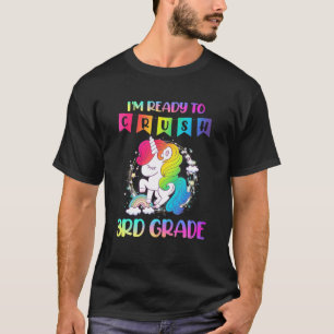 T-shirt Prêt À Écraser 3E Grade Cute Unicorn Retour À Scho