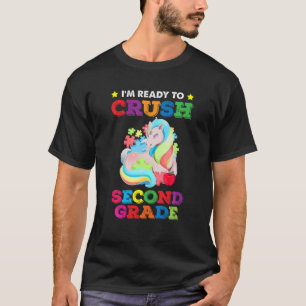 T-shirt Prêt À Écraser Autisme De 2E Année Unicorne Retour