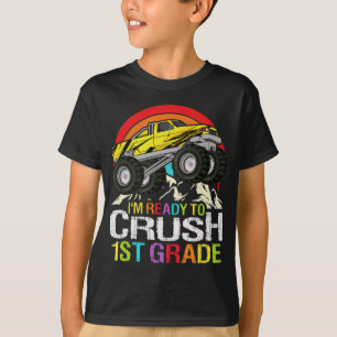 T-shirt Prêt à écraser camion monstre de 1ère année
