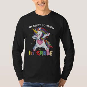 T-shirt Prêt à écraser la 1re année Licorne mignonne pour