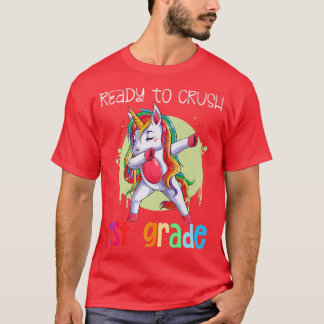 T-shirt Prêt à écraser la 1re année, Licorne qui Dab, Reto