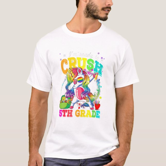 T-shirt prêt à écraser la 5e année (Devant)