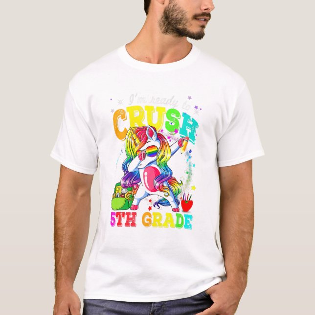 T-shirt prêt à écraser la 5e année (Devant)