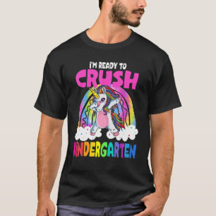 T-shirt Prêt À Écraser La Maternelle Dabbing Unicorn Back