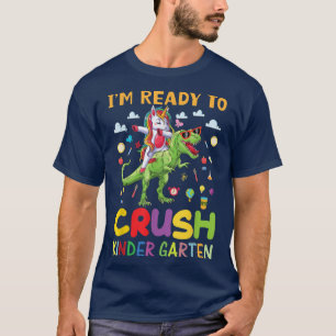T-shirt Prêt À Écraser La Maternelle Unicorn Dinosaur