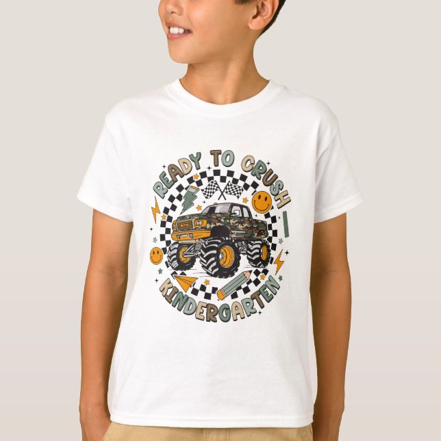 T-shirt Prêt à écraser la rentrée des classes de maternell (Devant)