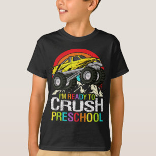 T-shirt Prêt À Écraser Le Camion Monster De L'École Présco