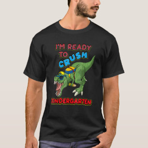 T-shirt Prêt À Écraser Le Garçon De La Maternelle Retour À
