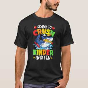 T-shirt Prêt À Écraser Le Requin De La Maternelle À L'Écol