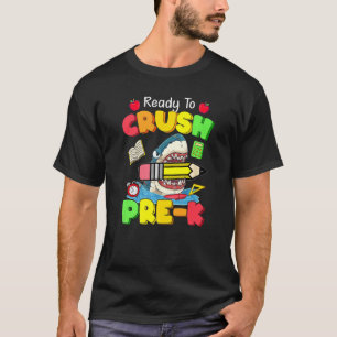 T-shirt Prêt À Écraser Le Requin Pré K Retour À L'École Ga