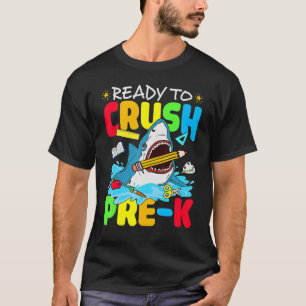 T-shirt Prêt À Écraser Le Requin Pré K Retour À L'École Ga