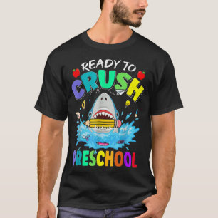 T-shirt Prêt À Écraser Le Requin Préscolaire Le Premier Jo