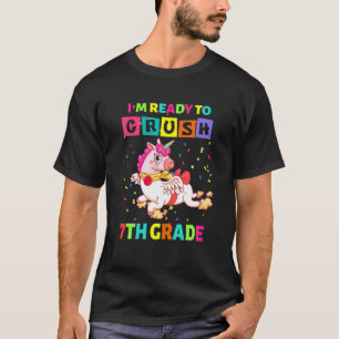 T-shirt Prêt À Écraser Les Enfants Unicorne De 7Ème Année