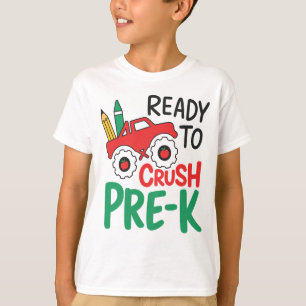 T-shirt Prêt à écraser les garçons de pré-maternelle pour