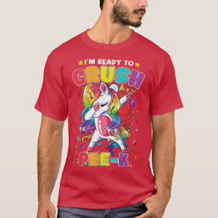 T-shirt Prêt à écraser PréK Unicorn Retour à l'école Garço