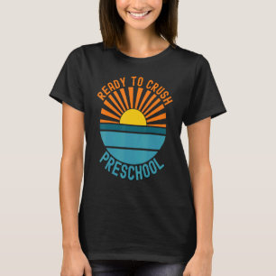T-shirt Prêt À Écraser Preschool 2022 Sun Pic Cute Sunset