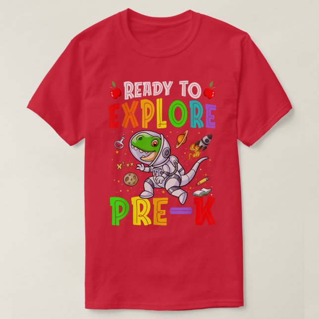 T-shirt Prêt à Eplore Prek Astronaut T Re Dinosaur Boys (Design devant)