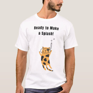 T-shirt Prêt à faire un splash ! Chat drôle
