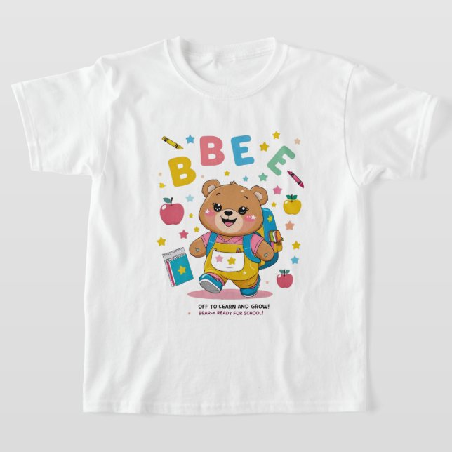 T-shirt Prêt à l'ours pour l'école - Jardin d'enfants mign (Poser)