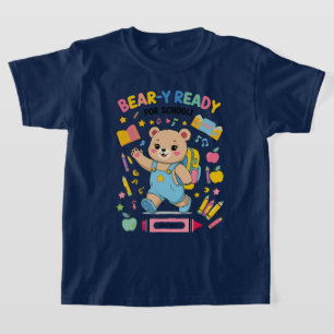T-shirt Prêt à l'ours pour l'école - Jardin d'enfants mign