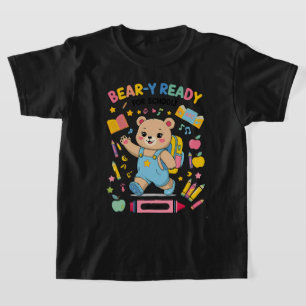T-shirt Prêt à l'ours pour l'école - Jardin d'enfants mign