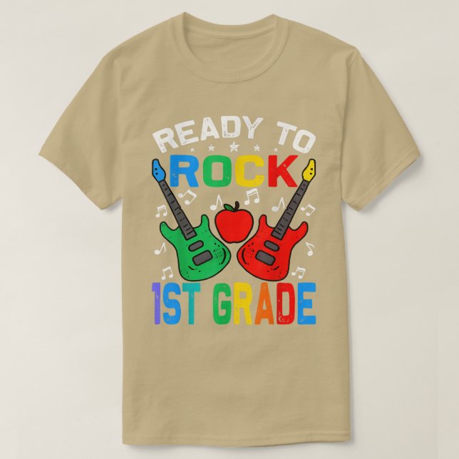 T-shirt Prêt À Remettre La 1Ere Année À L'École Guitare T- (Design devant)