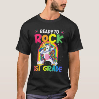 T-shirt Prêt À Rocher 1Er Grade Dabbing Unicorn Retour À S