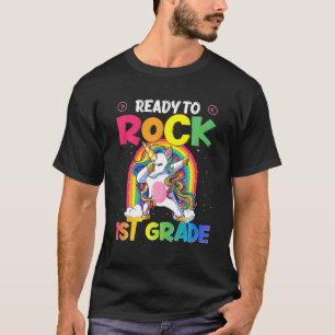 T-shirt Prêt À Rocher 1Er Grade Dabbing Unicorn Retour À S