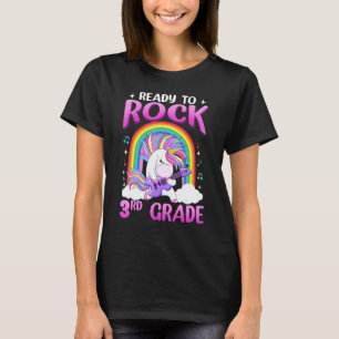 T-shirt Prêt À Rocher 3E Classe 3E Grade Unicorne Retour T