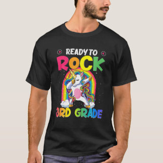 T-shirt Prêt À Rocher 3E Grade Dabbing Unicorn Retour À Sc