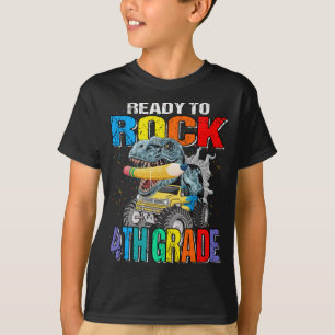T-shirt Prêt à rocher 3e grade Monster Camion Dinosaur Gar
