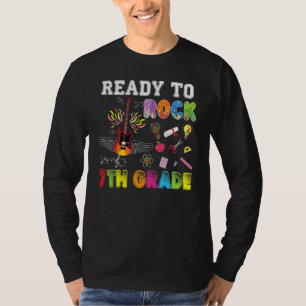 T-shirt Prêt à rocher 7e année 7e guitare électrique Te