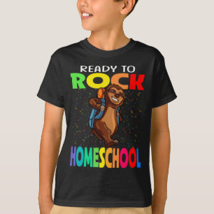 T-shirt Prêt À Rock Homeschool Sloth Retour À L'École