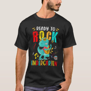 T-shirt Prêt À Rock Kindergarten rex Jouer Guitare