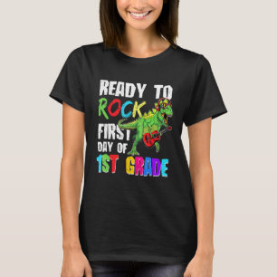 T-shirt Prêt À Rock Premier Jour De 1Ème Année Dino Jouer
