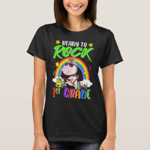 T-shirt Prêt À Rouler Unicorne De 1Ème Année Retour À L'Éc
